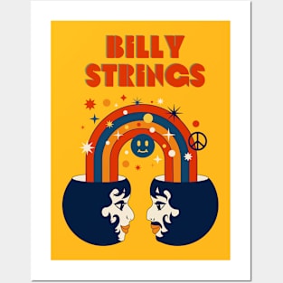 Billy Strings Retro Face Posters and Art